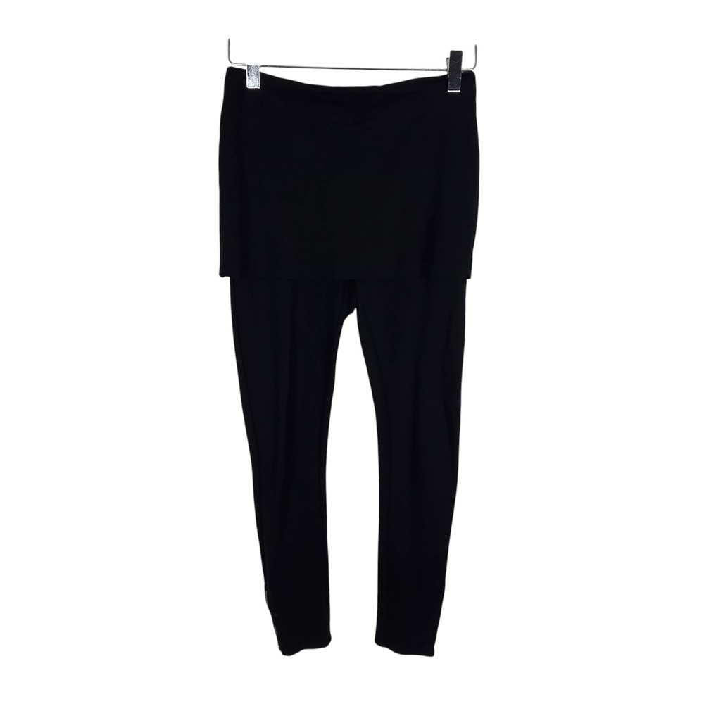 ALLSAINTS Terro Raffi Leggings Womens Small Black Skirted Ankle Zip Jersey Pants